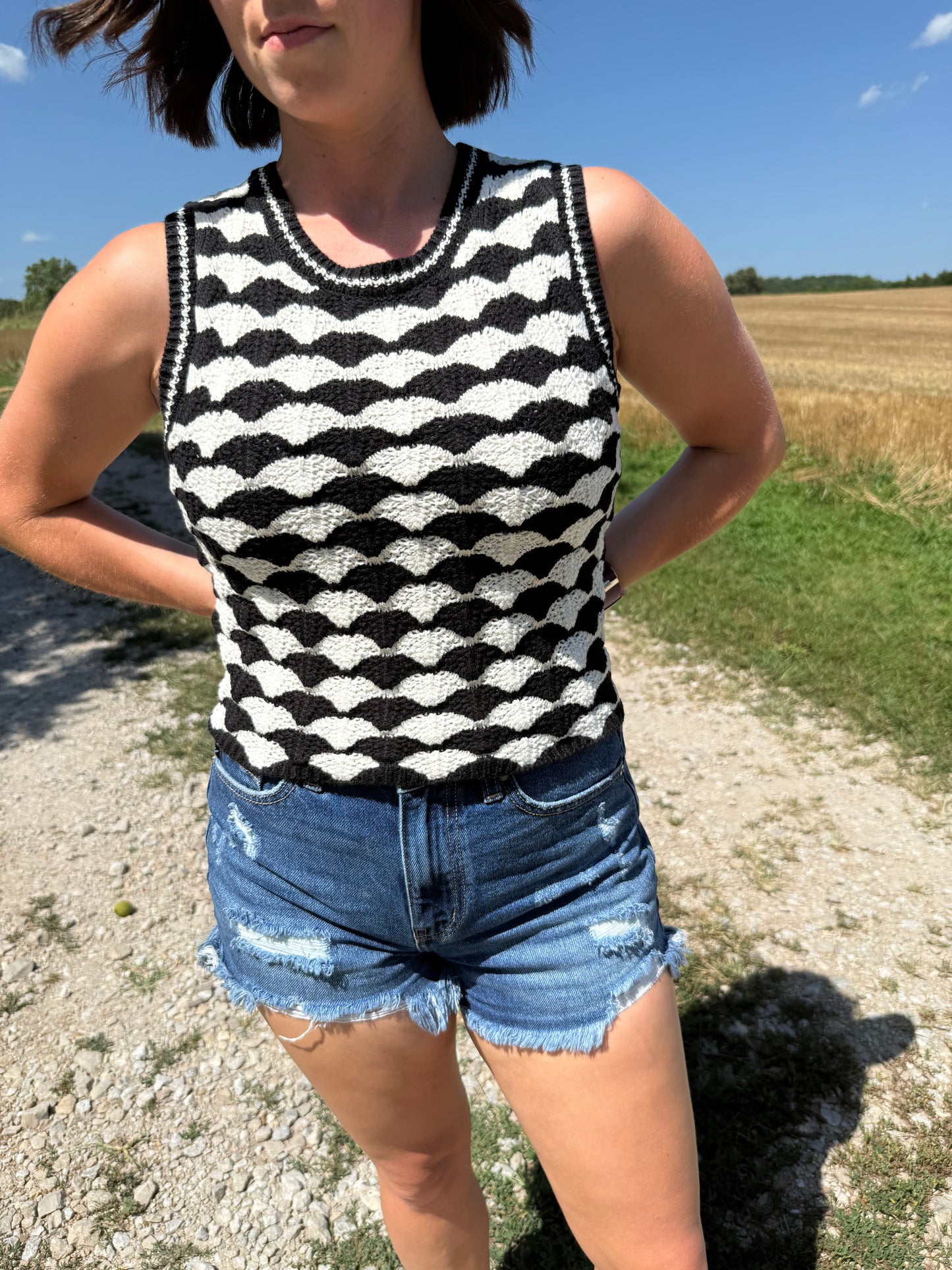 Scalloped Crocheted Tank