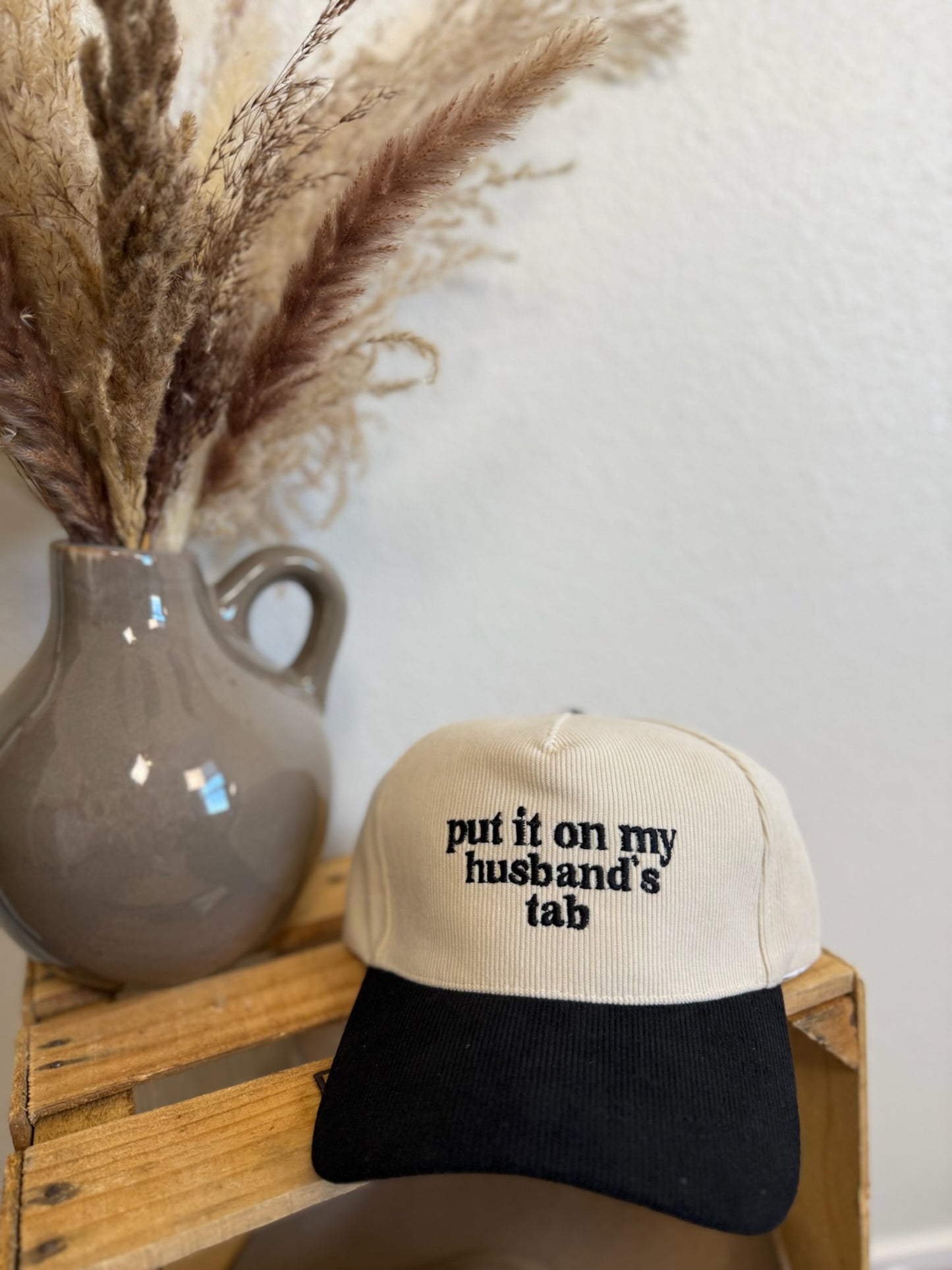 Corduroy Black Put it on my Husband’s Tab Trucker