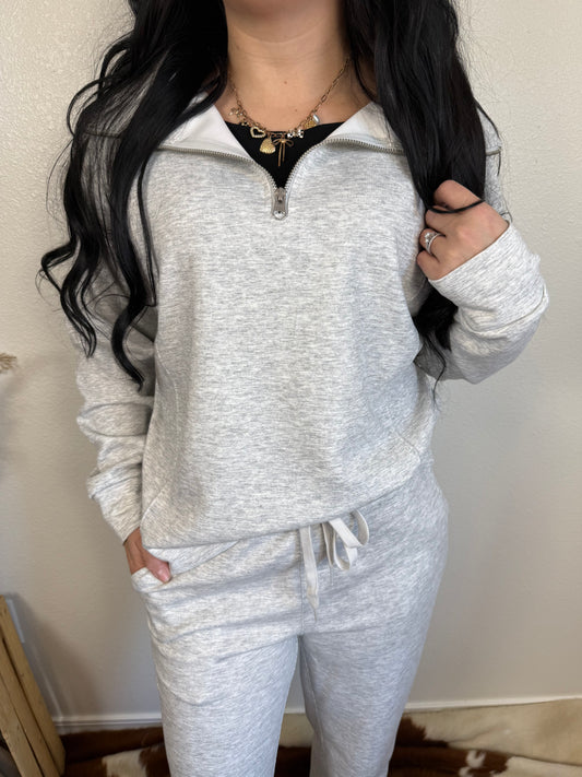 Heather Grey 1/2 Zip 2 pc. Scuba Set