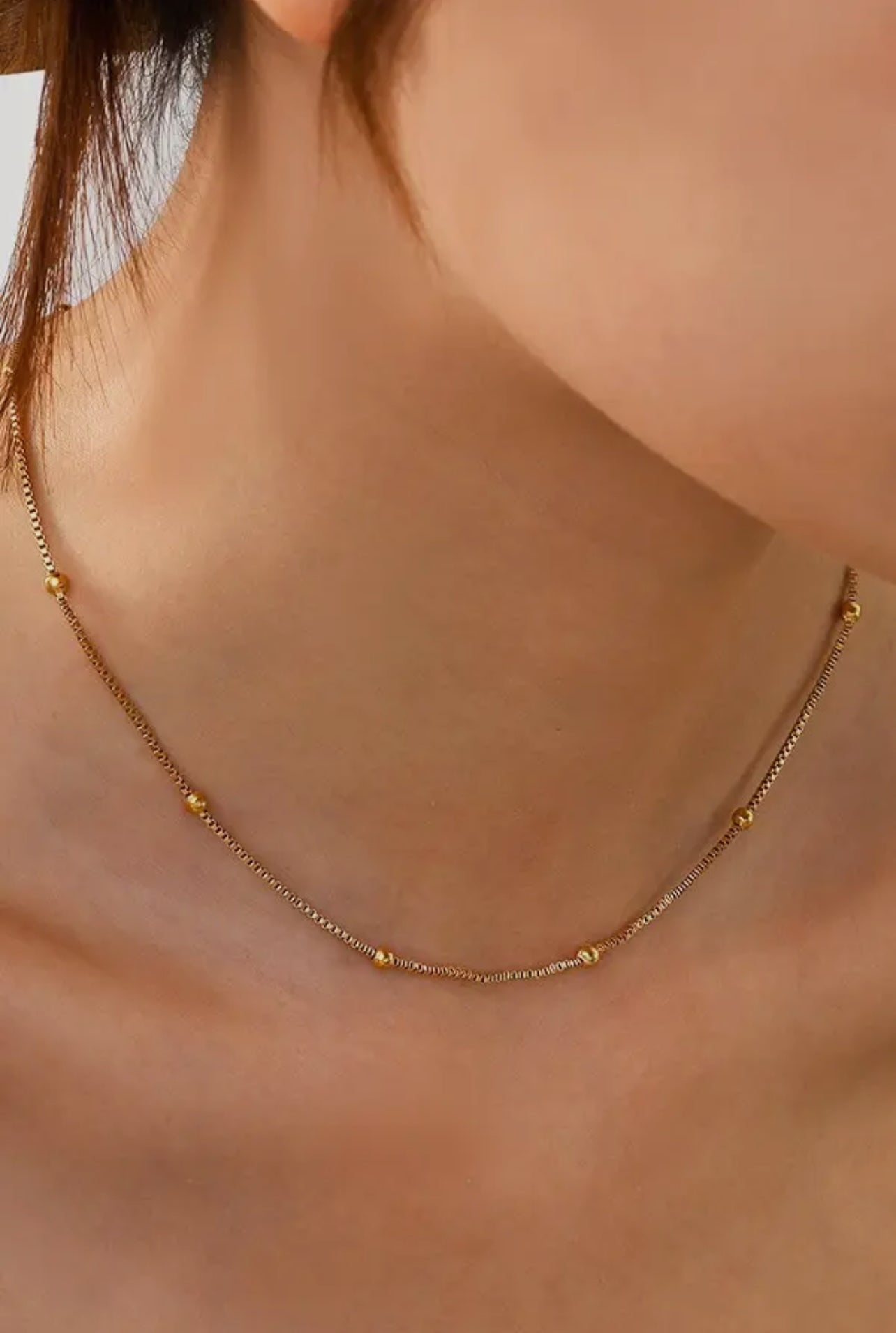 Gold Ball Chain Necklace