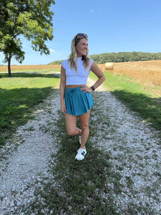 Teal Tennis Skort