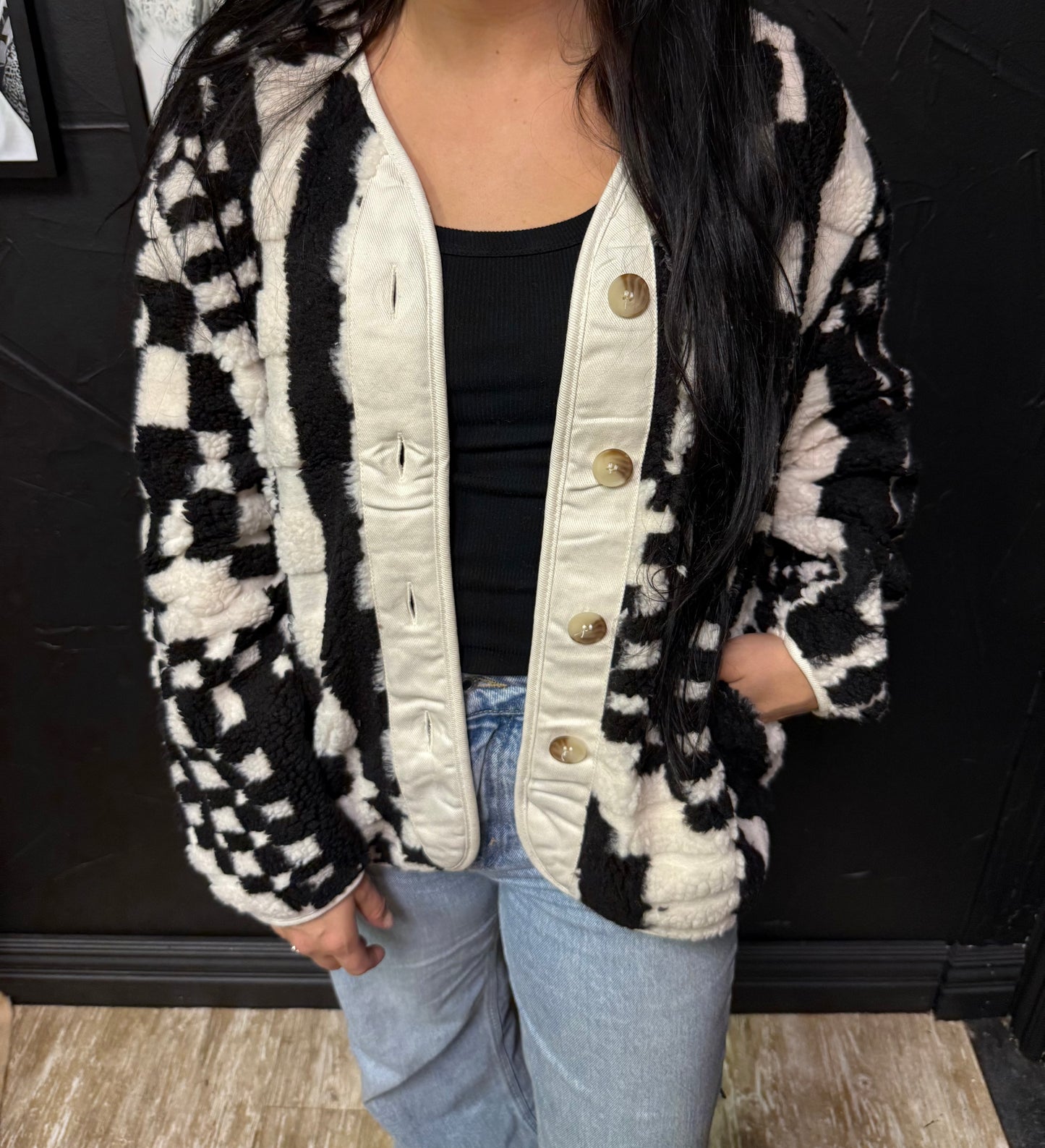 Checkered Fleece Jacket