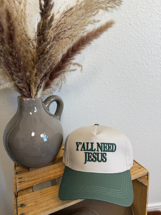 Green Ya’ll Need Jesus Trucker