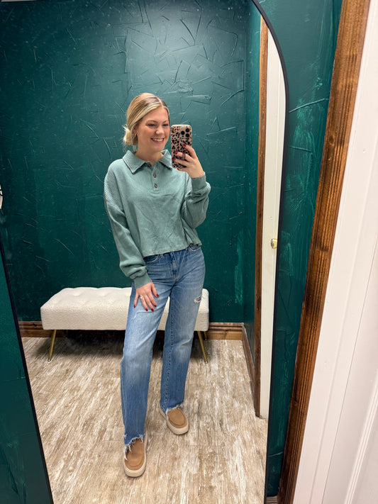 Hunter waffle knit henley