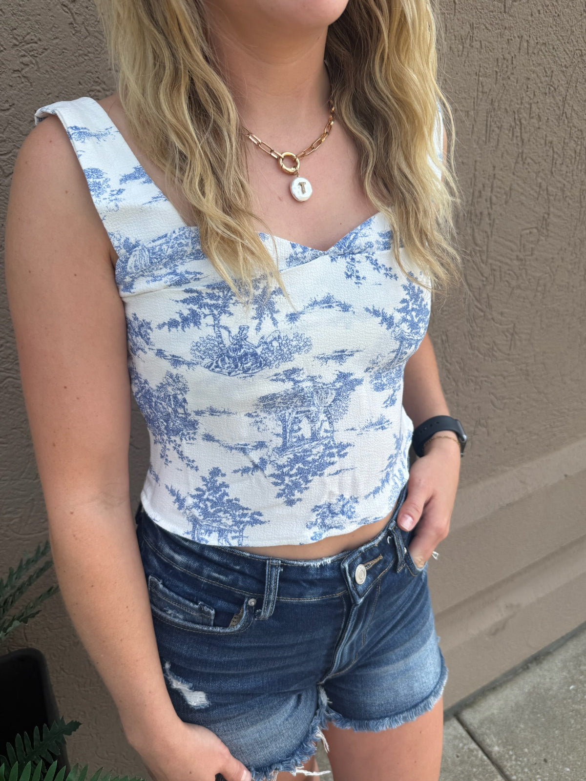 French Country Toile Tank