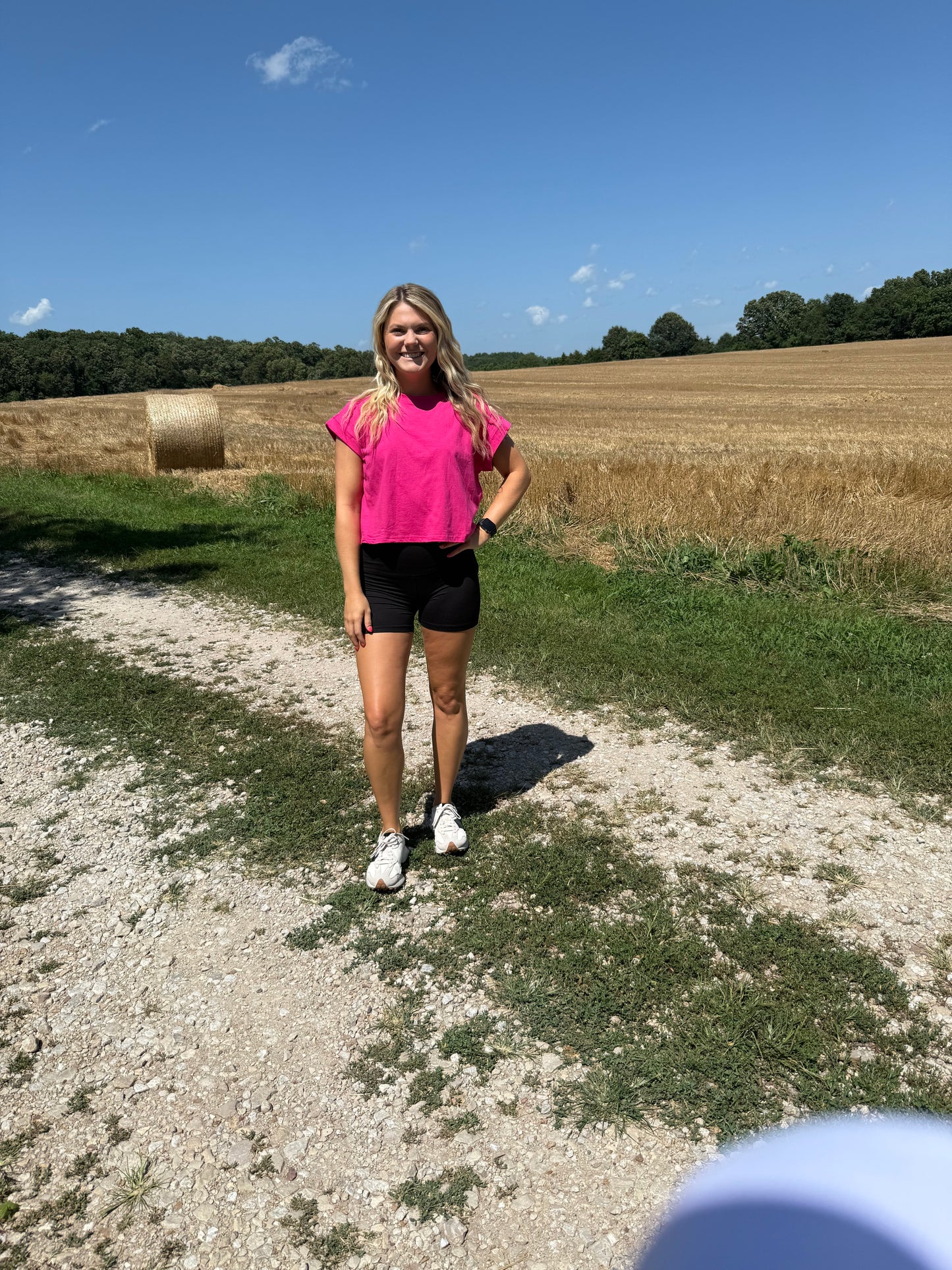 Pink Crop Tee