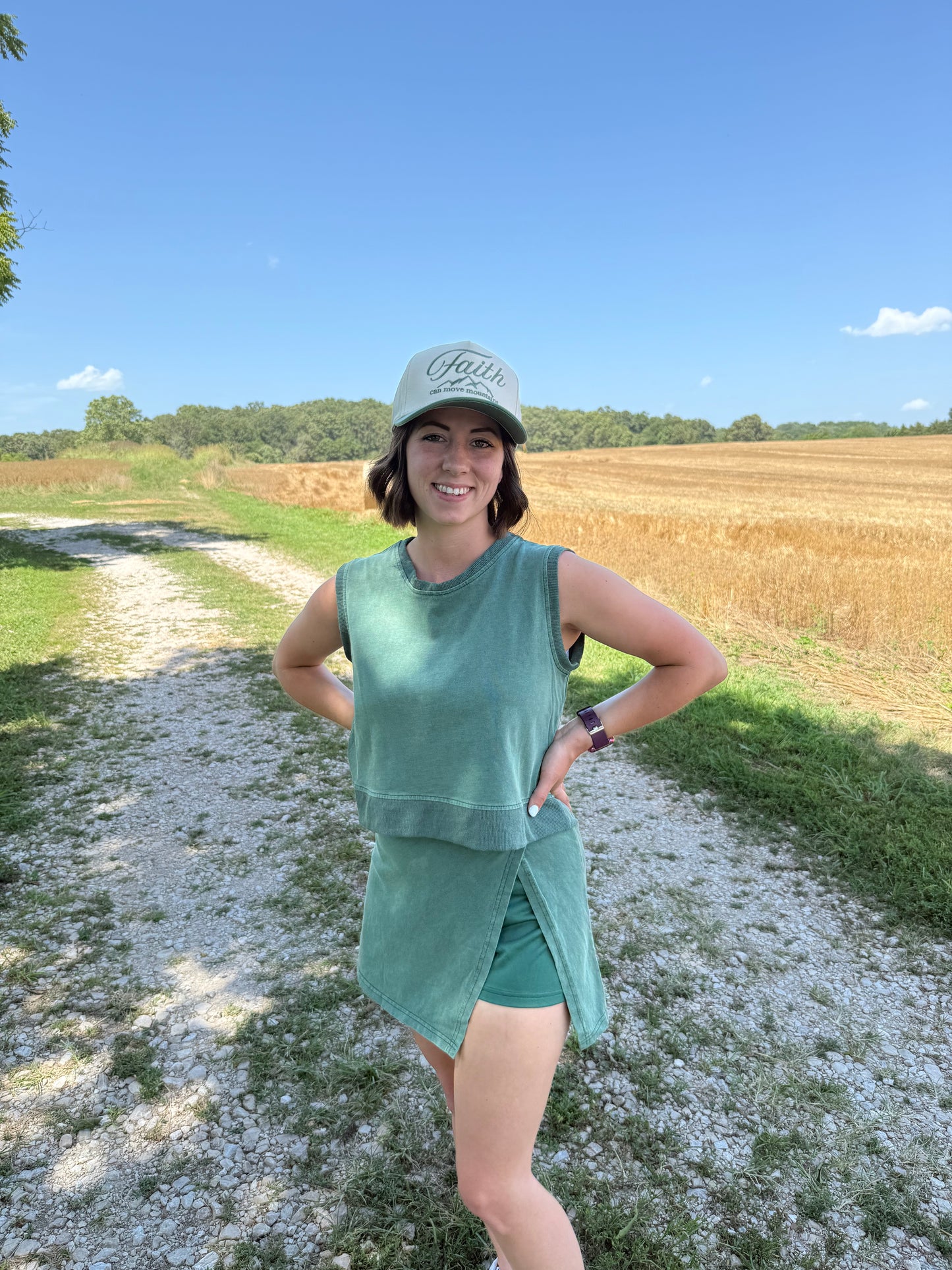 Green Skort Set
