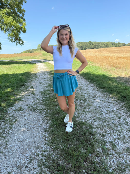 Teal Tennis Skort