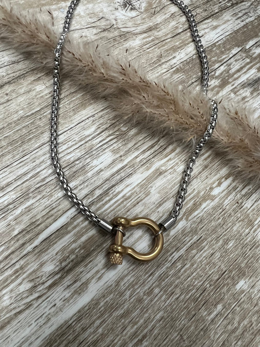 Stainless Steel Rope Buckle Necklace