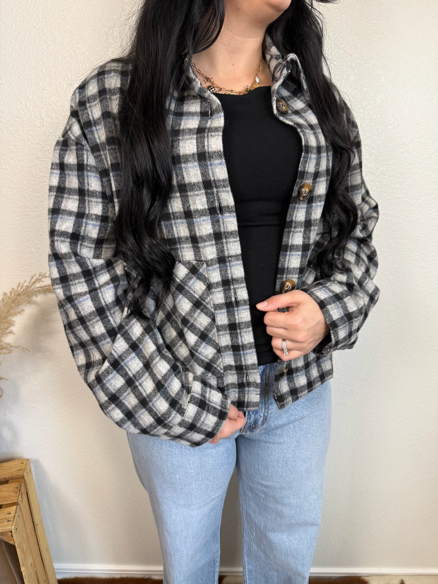 Plaid Short Jacket
