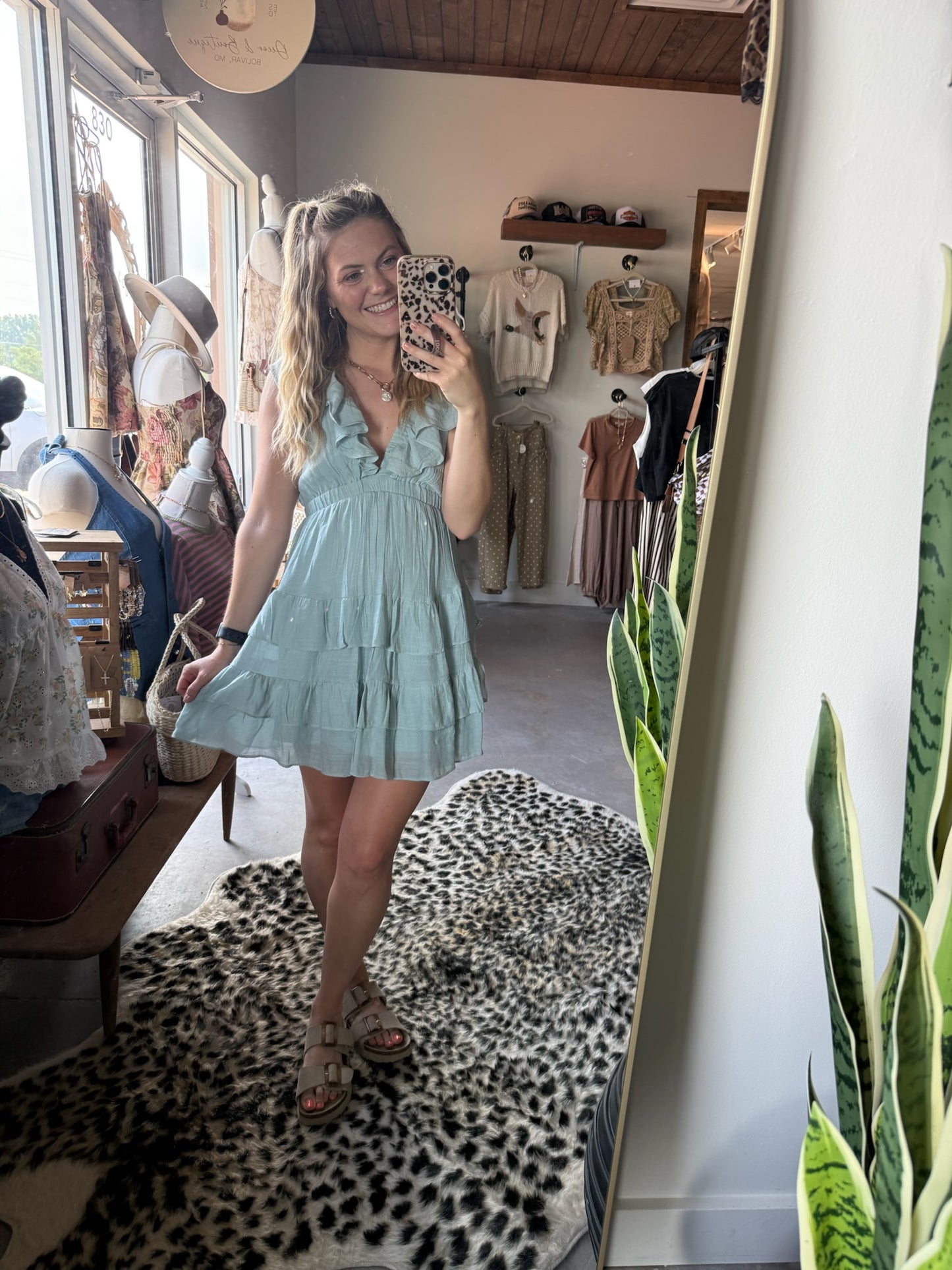 Blue Ruffle Dress