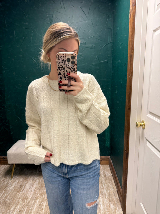 Cream knit sweater