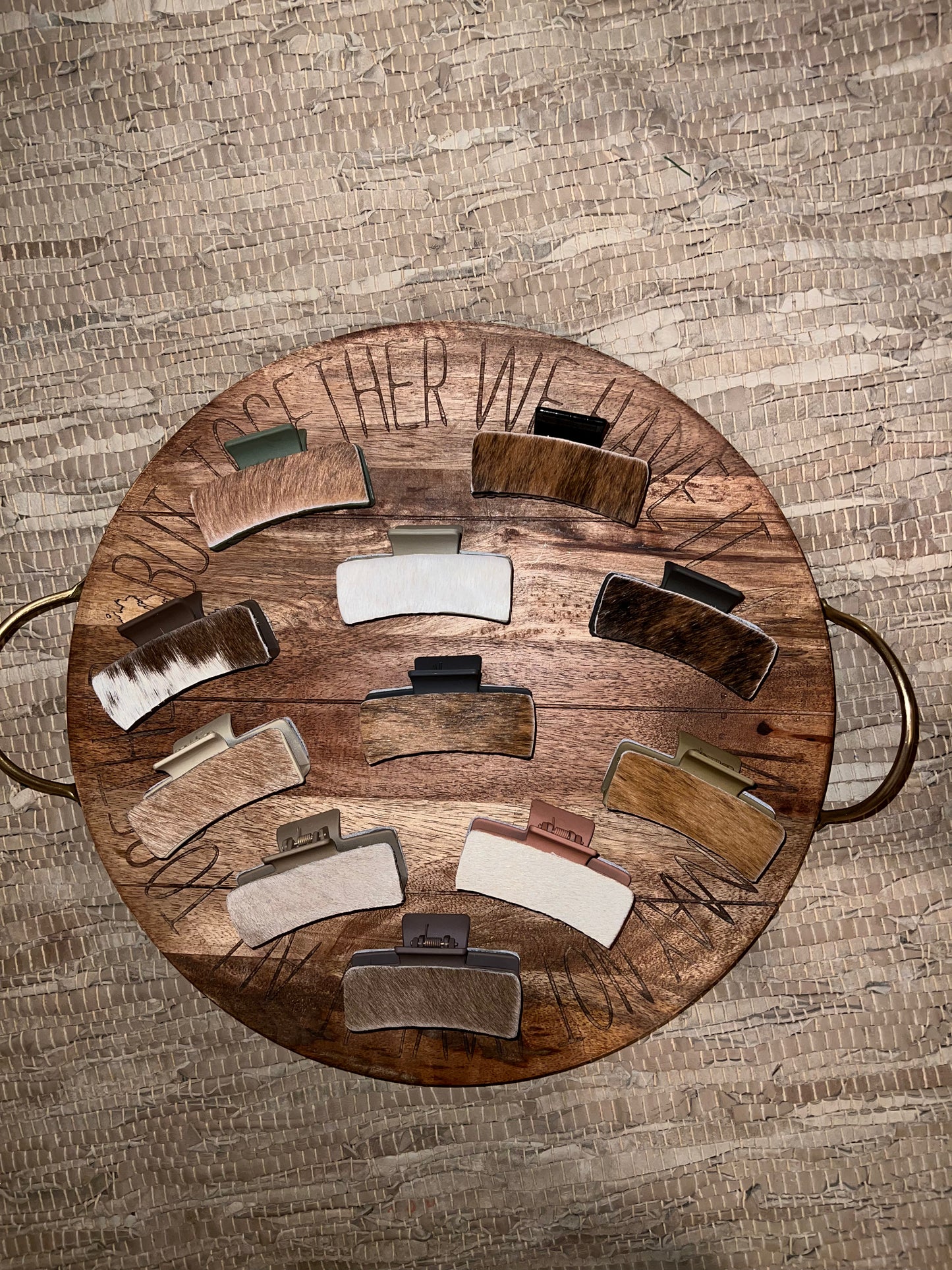 Medium Cowhide Claw Clips