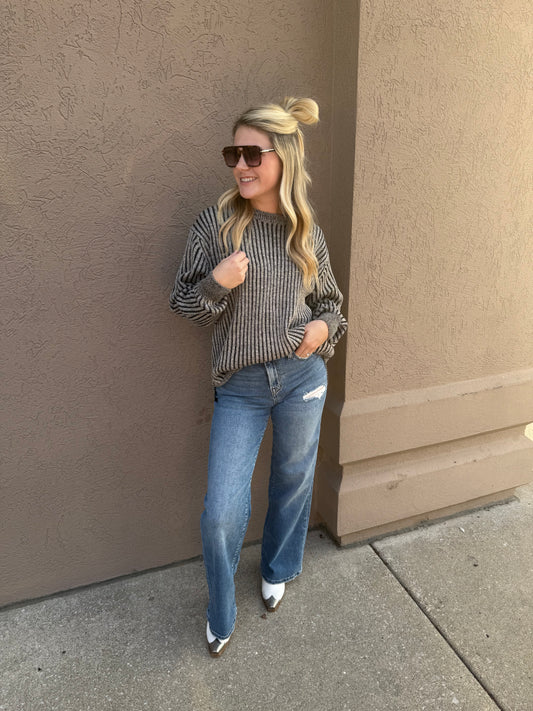 Black Ribbed Sweater