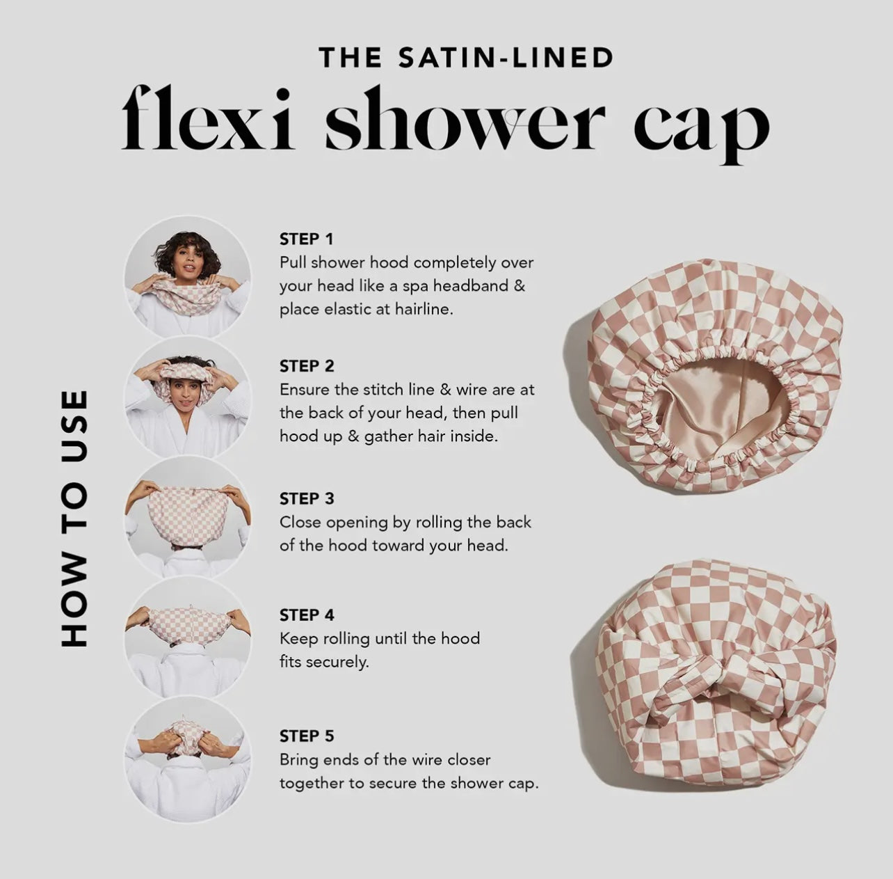 Satin-Lined Shower Cap