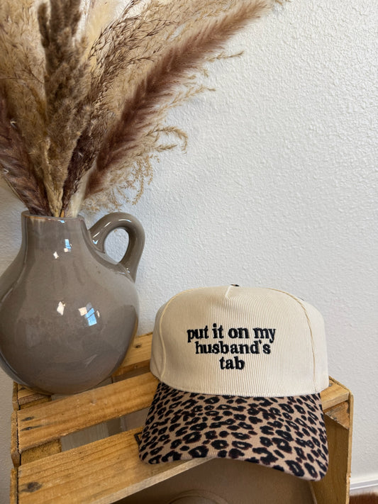 Corduroy Cheetah Husband’s Tab Trucker