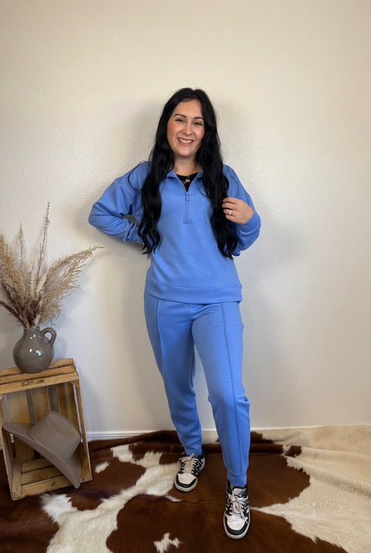 Blue 1/2 Zip 2 pc. Scuba Set