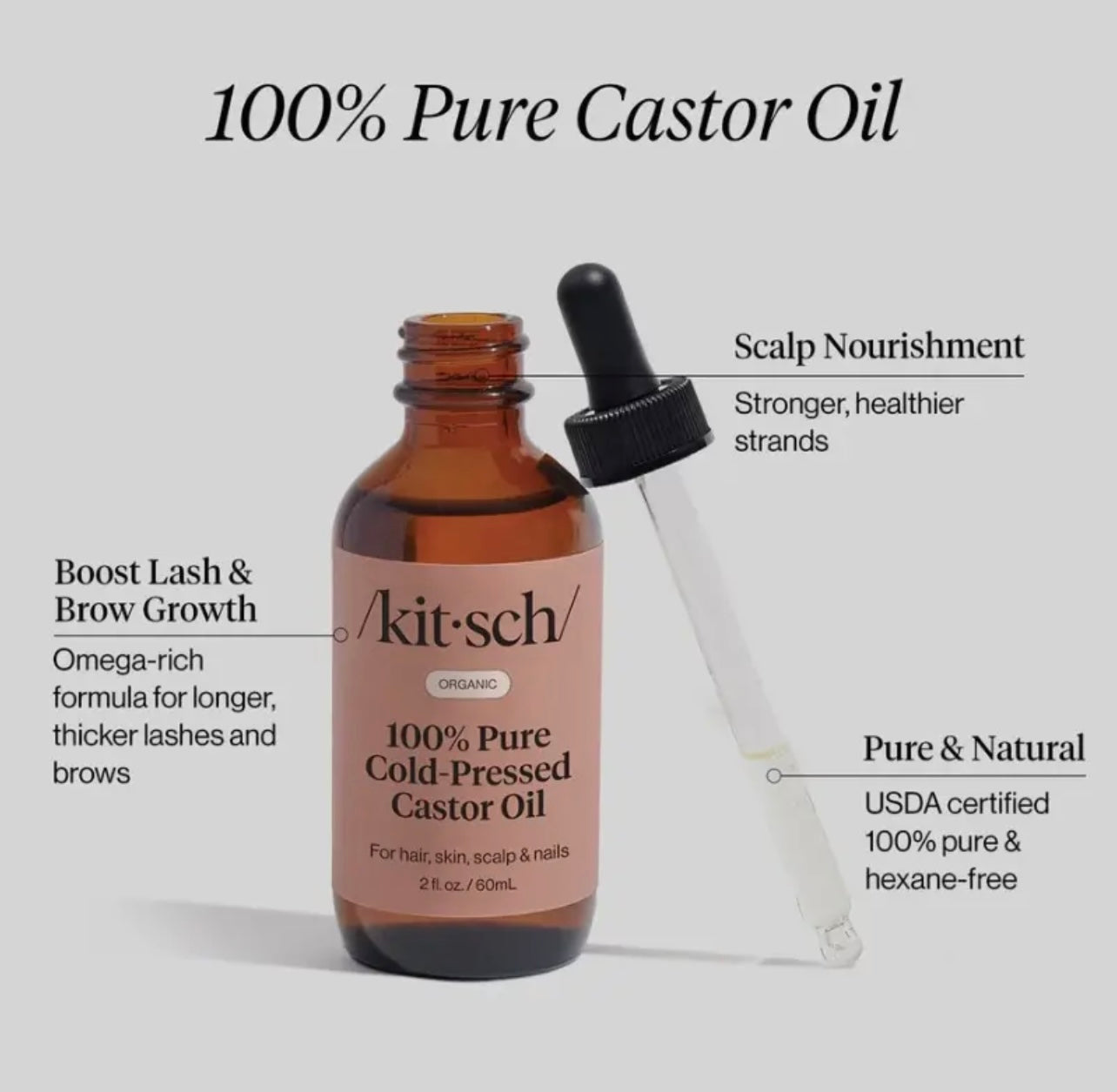 100% Pure Cold Pressed Castor Oil