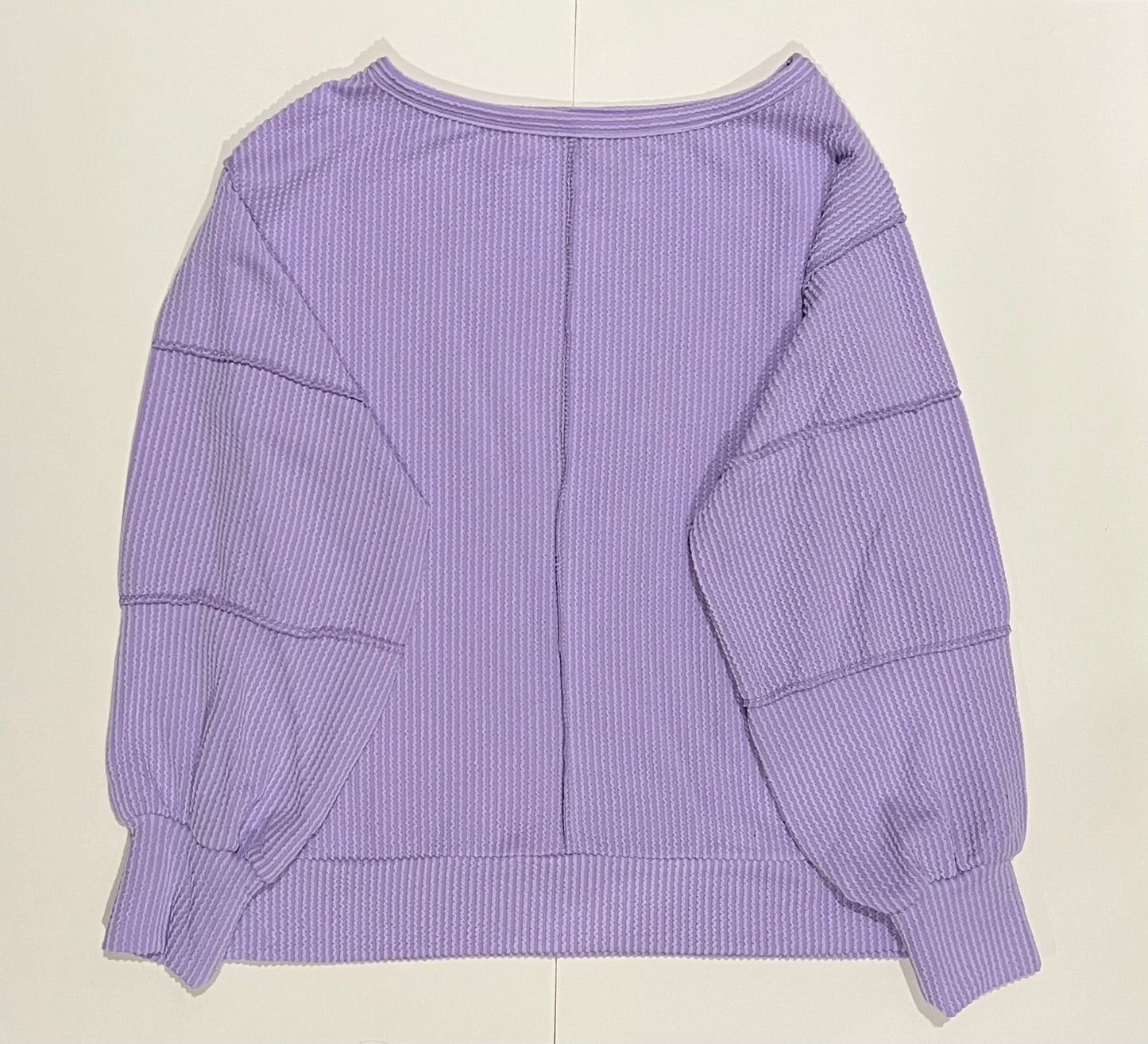 Lavender Bubble-Sleeve Top