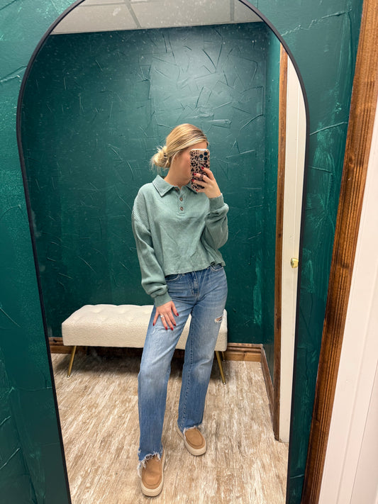 Hunter waffle knit henley