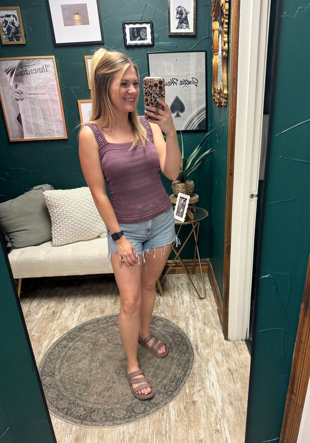 Eggplant seamless tank