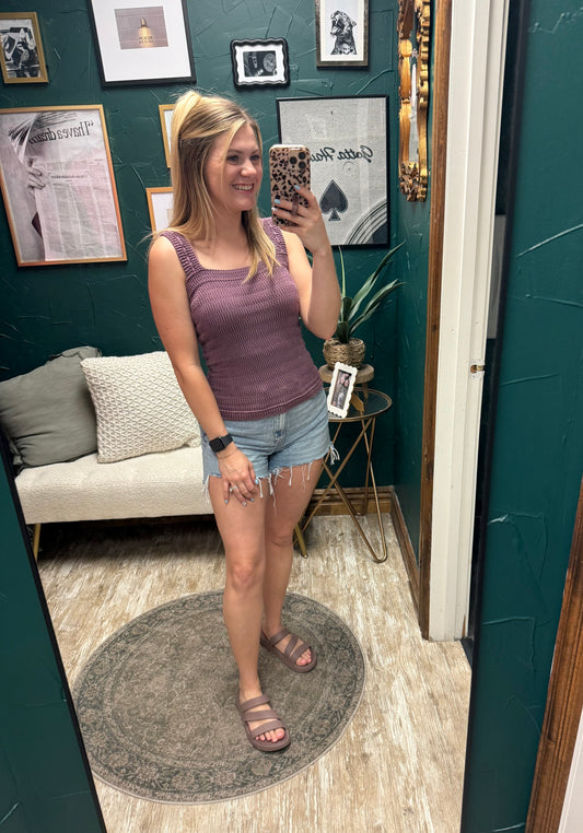 Eggplant seamless tank