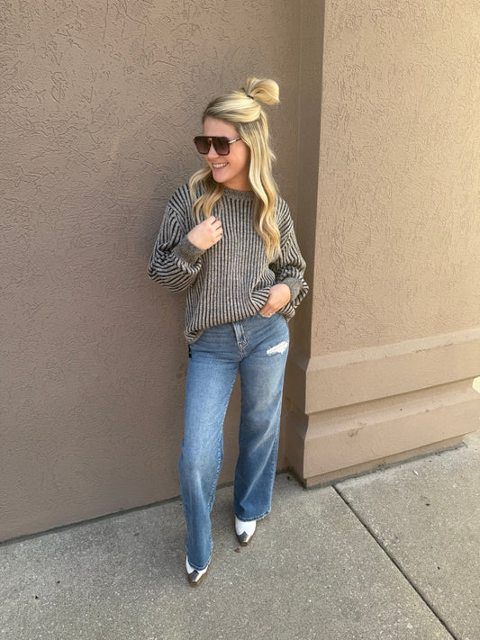 Black Ribbed Sweater