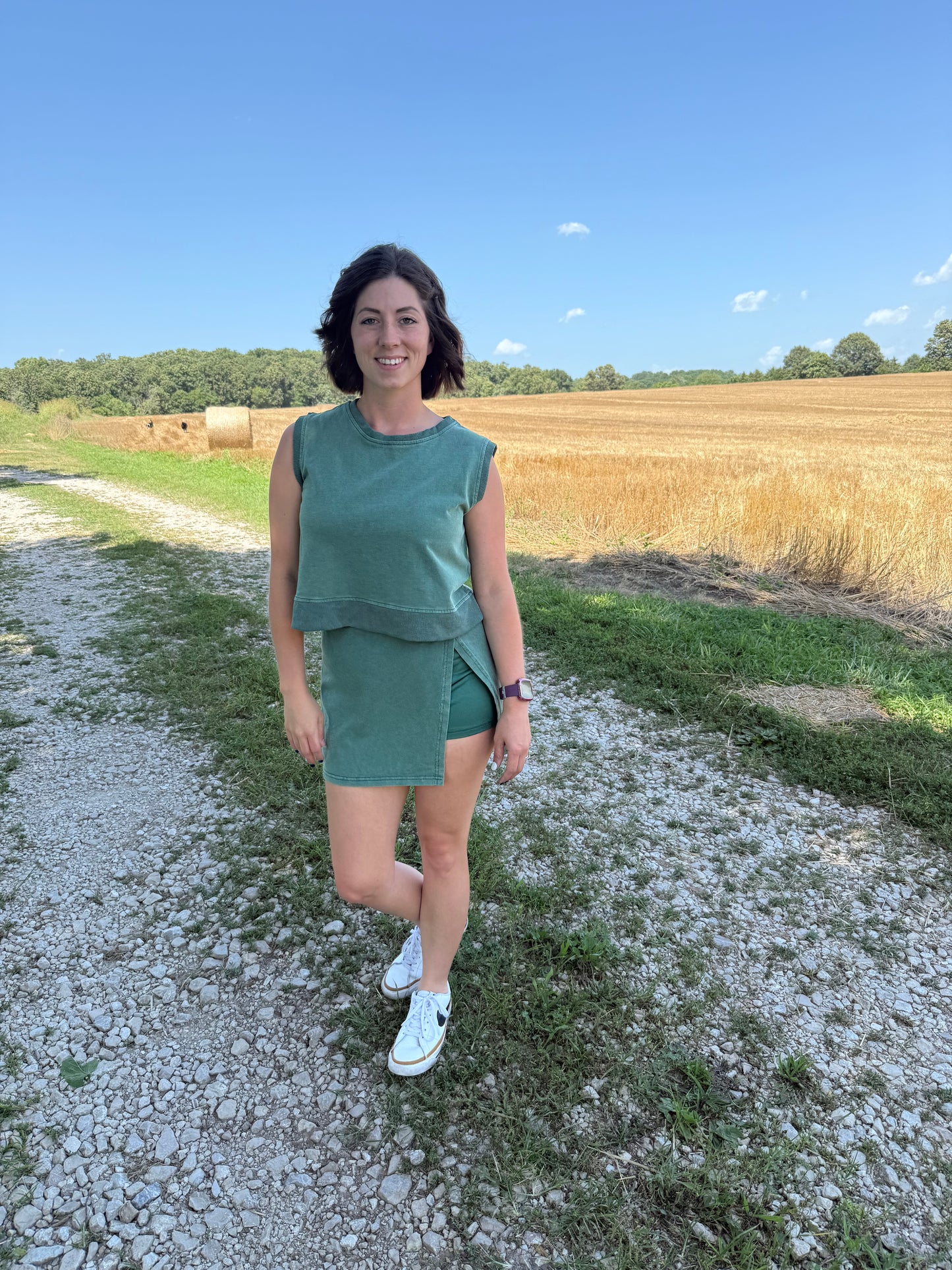 Green Skort Set