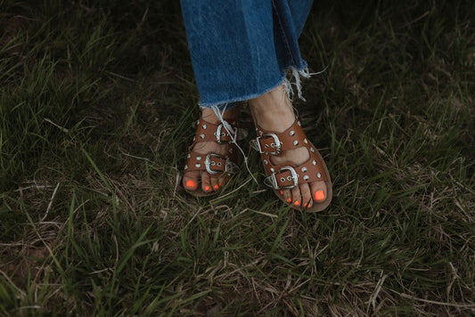 Brown Buckle Sandal