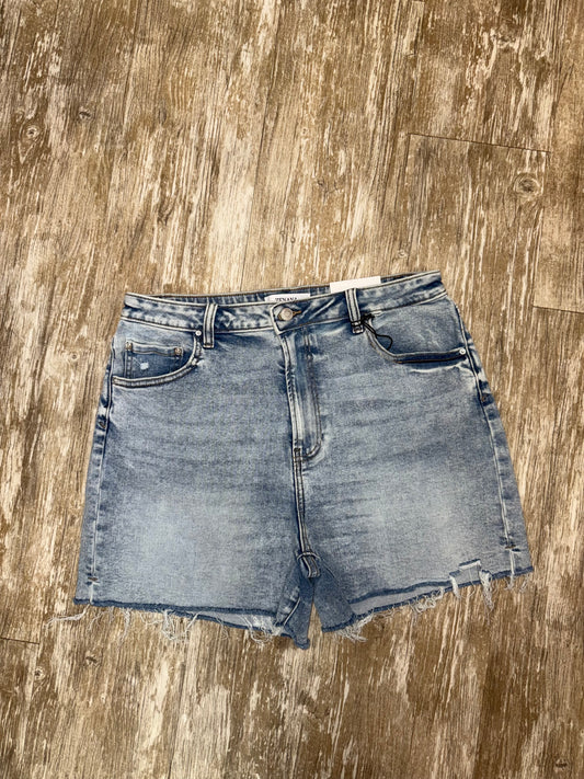 Plus Acid Wash Denim Shorts