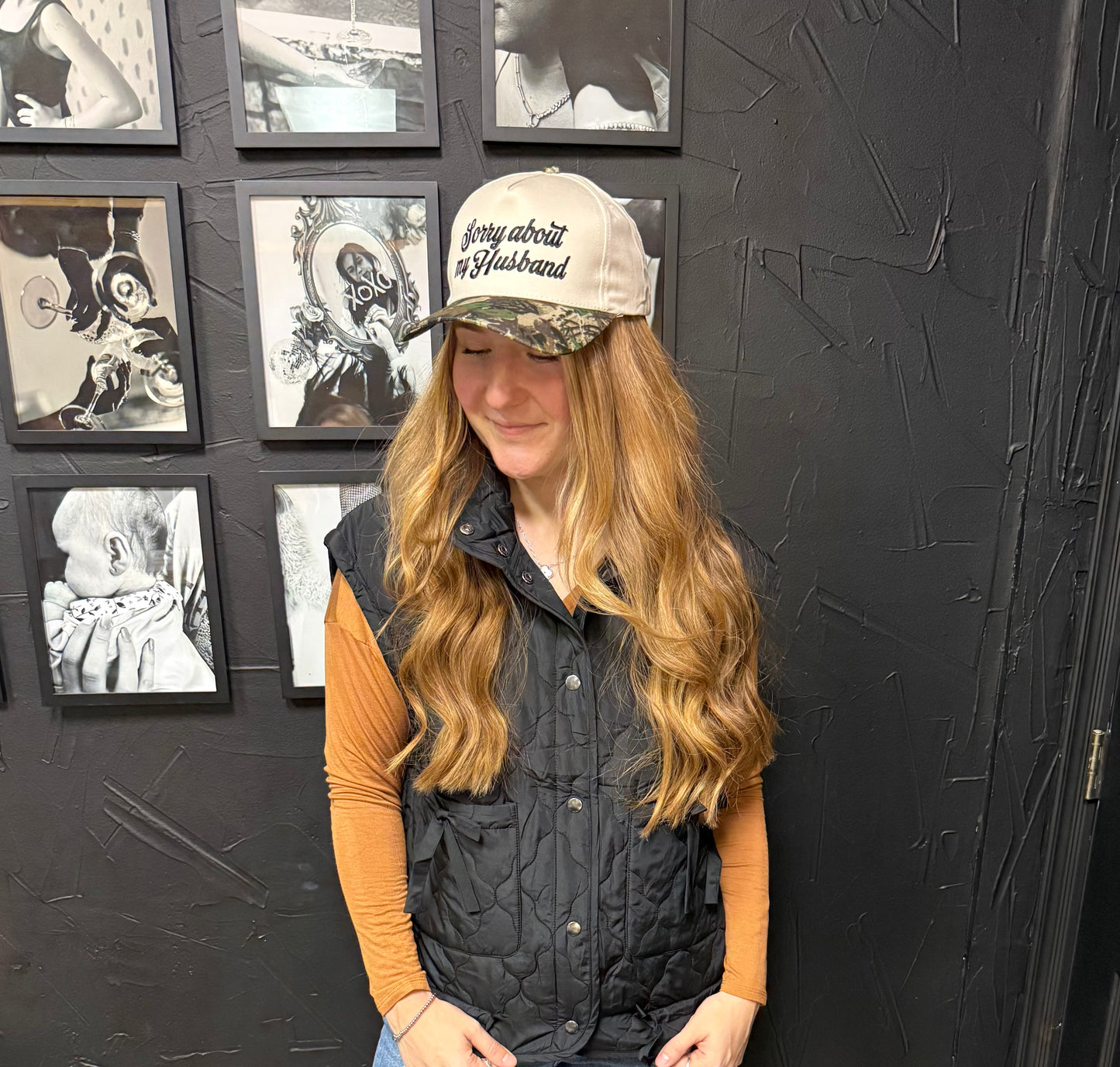 Sorry About My Husband Camo Hat