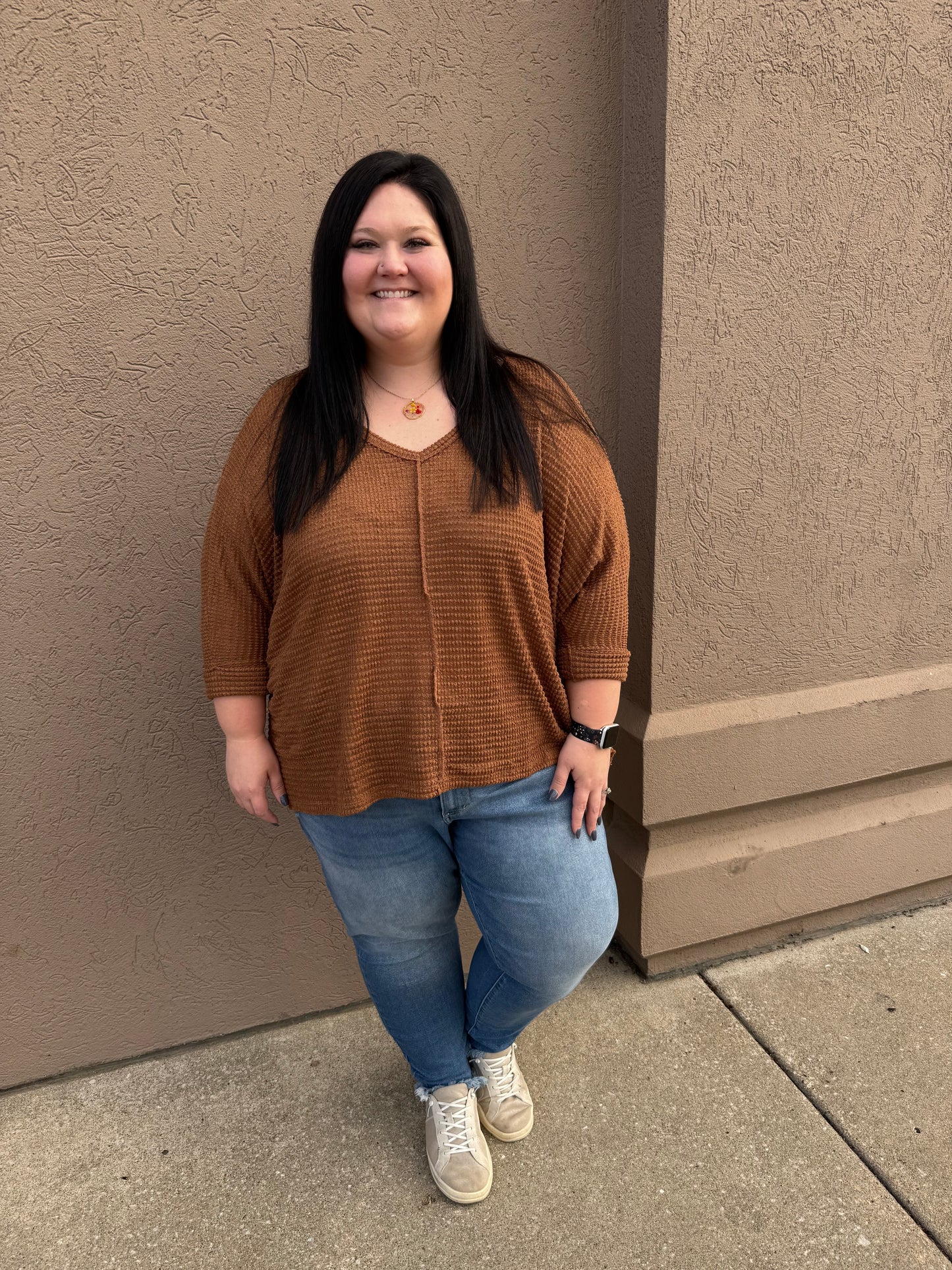 Plus Camel 3/4 Sleeve