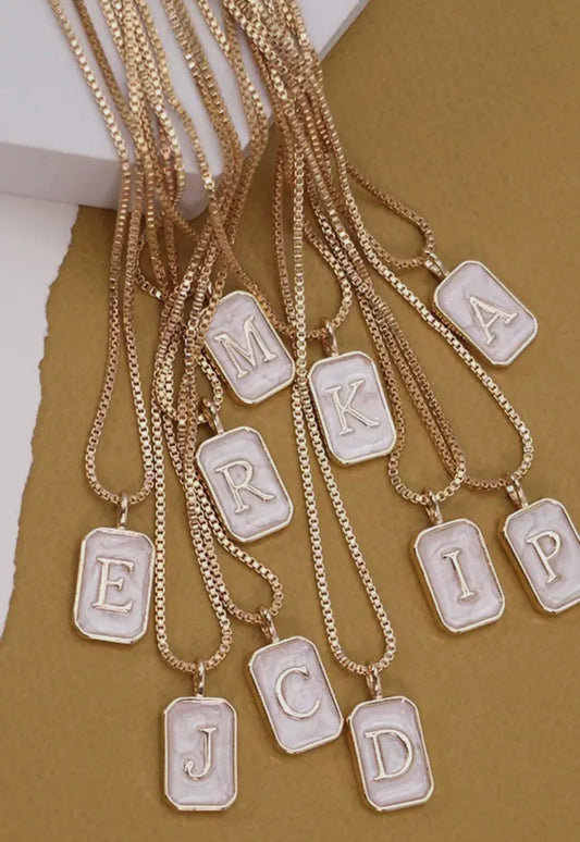 Initial Pearl Necklace