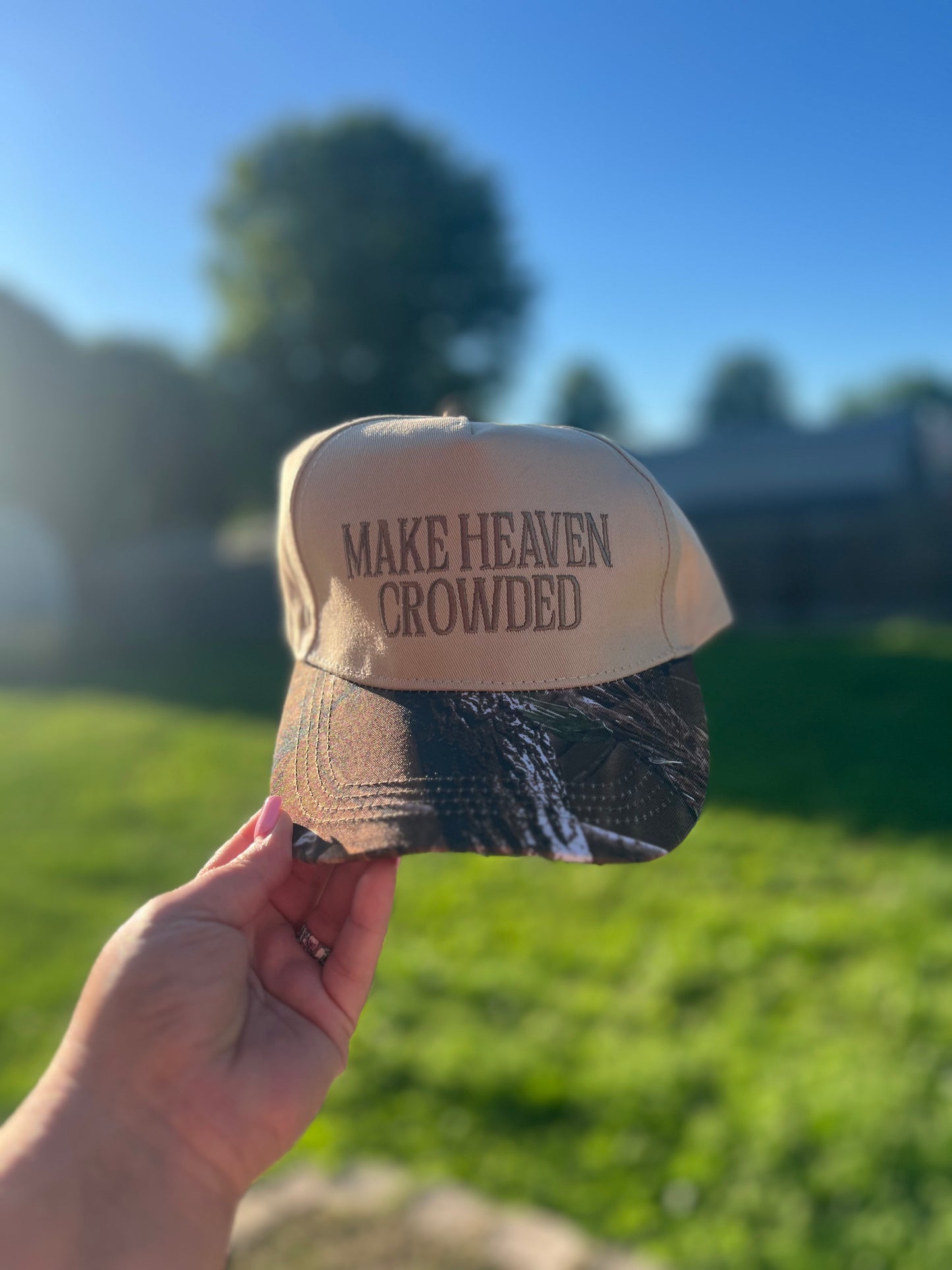 Make Heaven Crowded Camo Cap