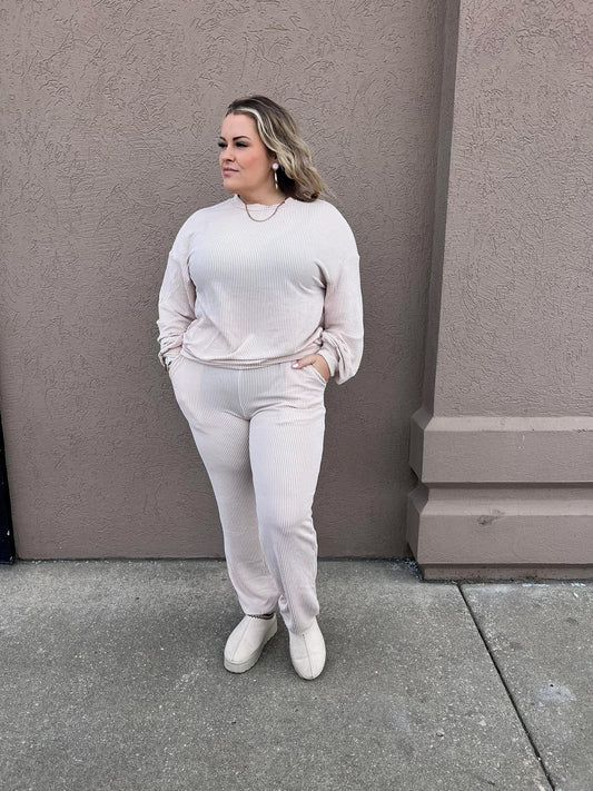 Oat 2 pc. Ribbed Lounge Set