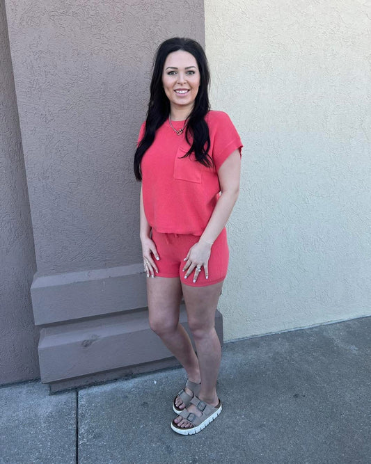 Coral Knit Set